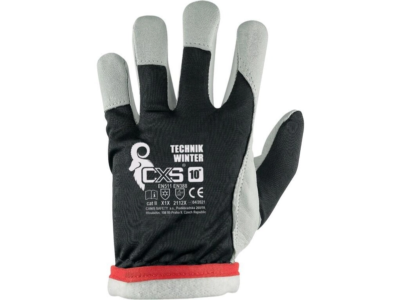 Rukavice CXS TECHNIK WINTER, s blistrom, zimné, veľ. 9