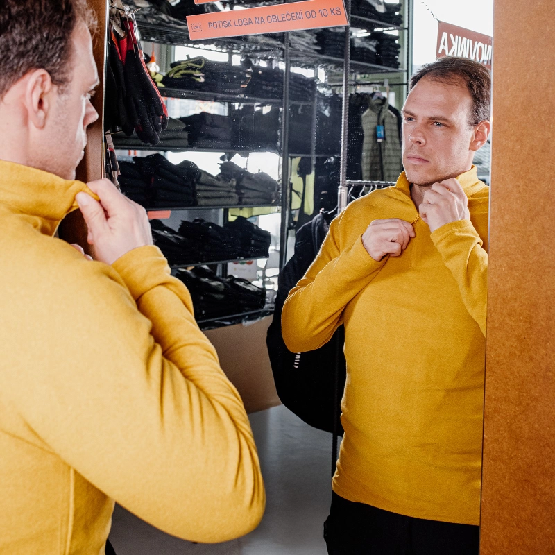 Ľahká fleecová mikina Bennon POLAROS Sweatshirt ocher