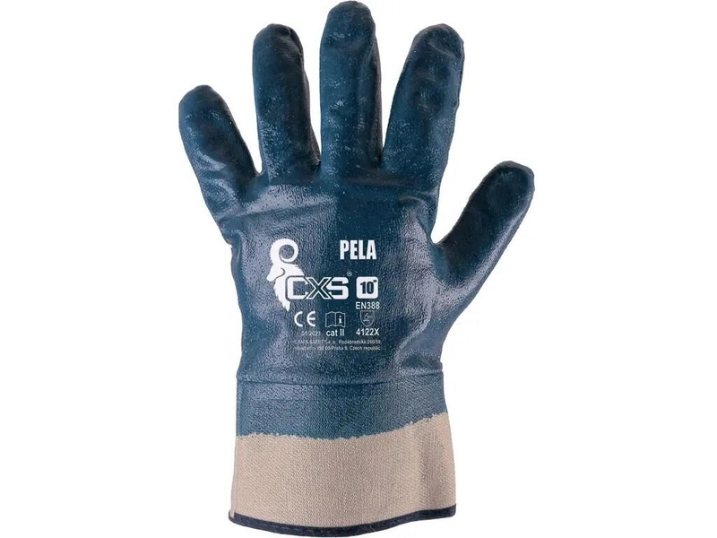 Rukavice CXS PELA, s blistrom, máčané v nitrile