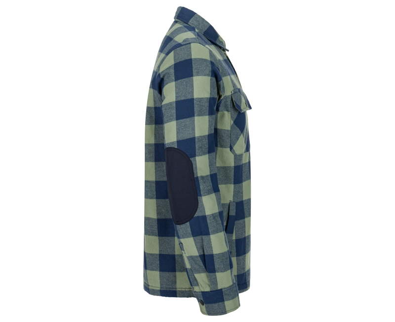 Zateplená károvaná flanelová bunda PIPPO khaki/modrá