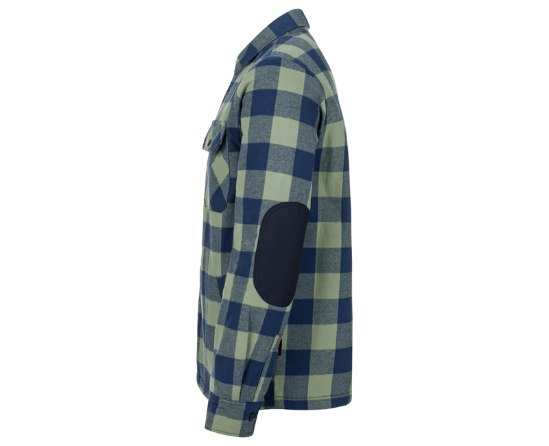 Zateplená károvaná flanelová bunda PIPPO khaki/modrá