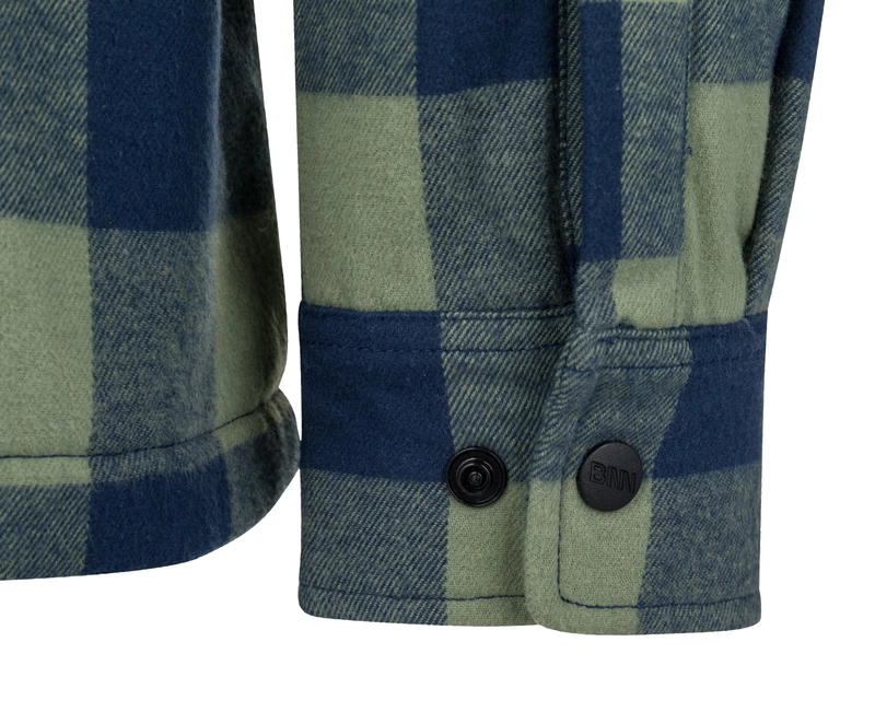 Zateplená károvaná flanelová bunda PIPPO khaki/modrá