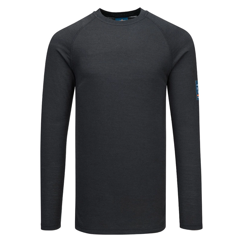 FR801 Modaflame Merino FR tričko s dlhým rukávom Portwest, čierna, 4XL