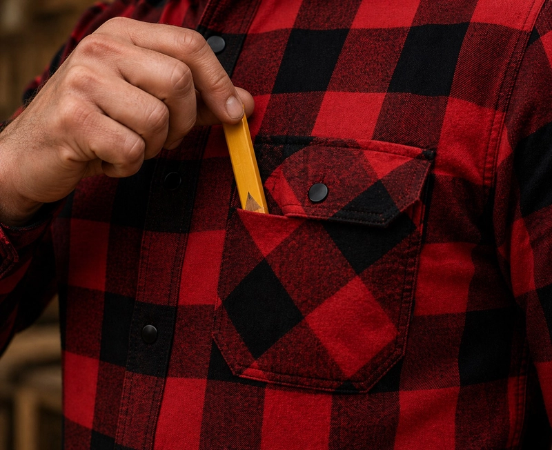 Flanellová košela Bennon PIPPO Shirt red/black