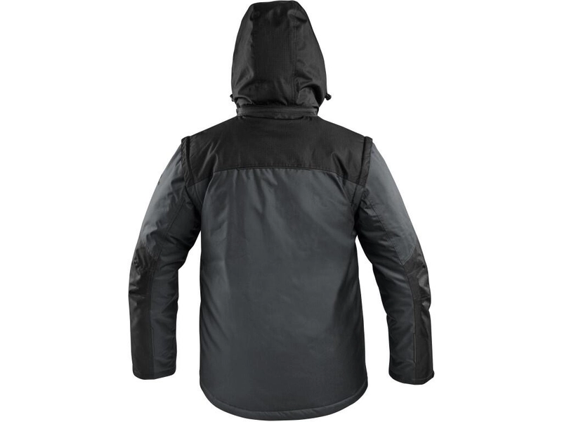 Bunda CXS IRVINE PRO, pánska, zimná, šedo-čierna, veľ. 6XL