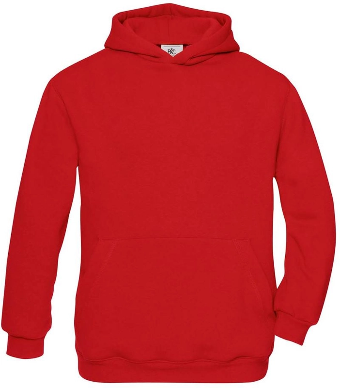 Detská mikina s kapucňou | B&C | Hooded /kids, červená, 7-8