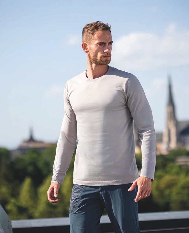Tričko ARDON®CUBA s dlhým rukávom sivé 4XL