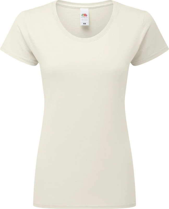 Dámské tričko z těžké bavlny | F.O.L. | Lady-Fit Iconic 195 T, S, prírodná
