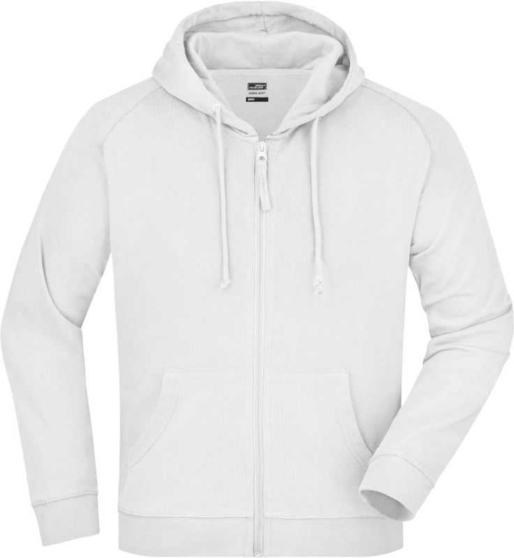 Mikina s kapucňou | James & Nicholson | JN 59, biela, 3XL