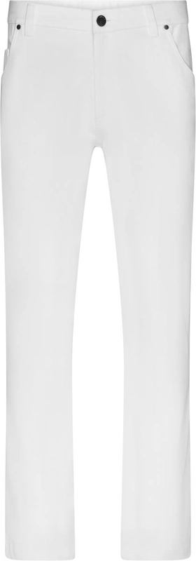 Pánske elastické nohavice | James & Nicholson | JN 3002, biela, (58)