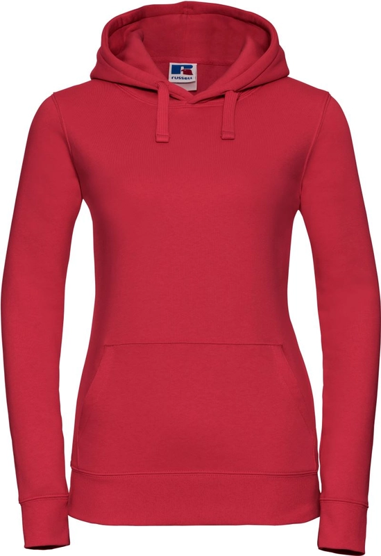 Dámska mikina s kapucňou Authentic | Russell | 265F, klasická červená, XS