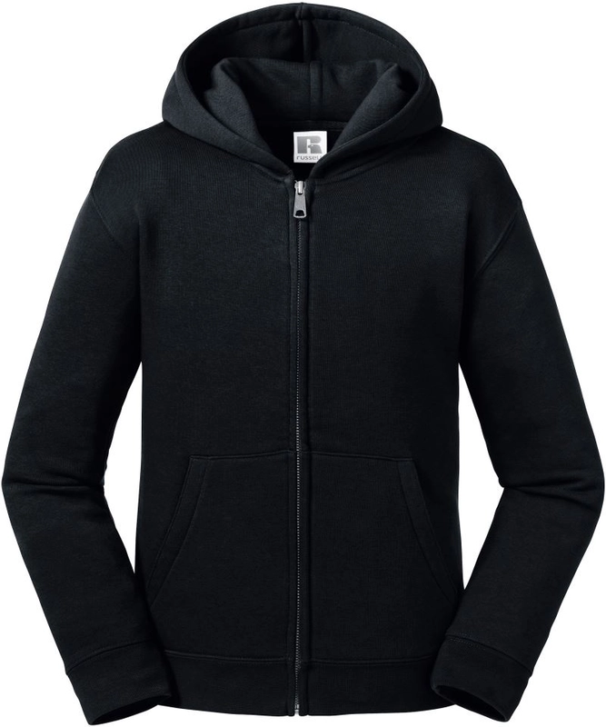 Detská mikina s kapucňou Authentic | Russell | 266B, čierna, 128