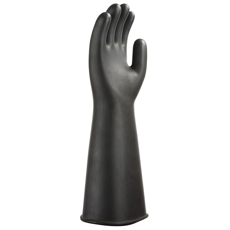A802 Latexová gumená rukavica Portwest, čierna, L