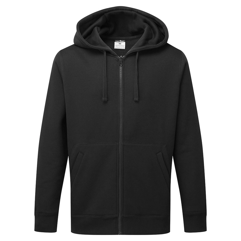 B312 Mikina s kapucňou Portwest, čierna, 2XL