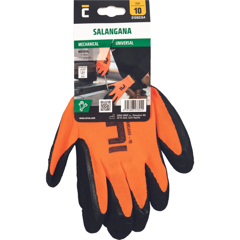 SALANGANA rukavice blister oranžová 8