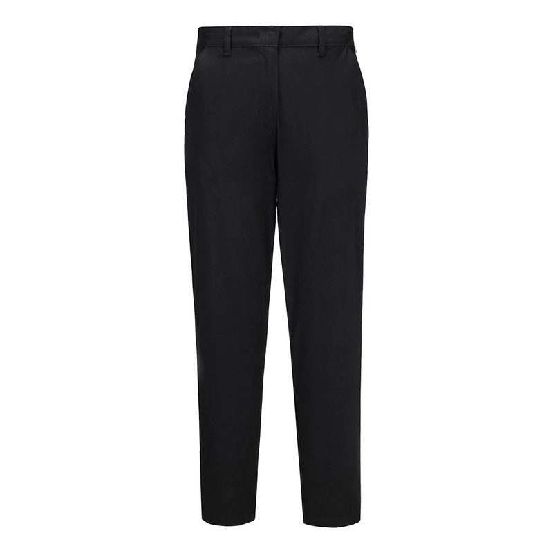 S235 ´Damske Streč Slim Chino Nohavice Portwest, čierna, 34